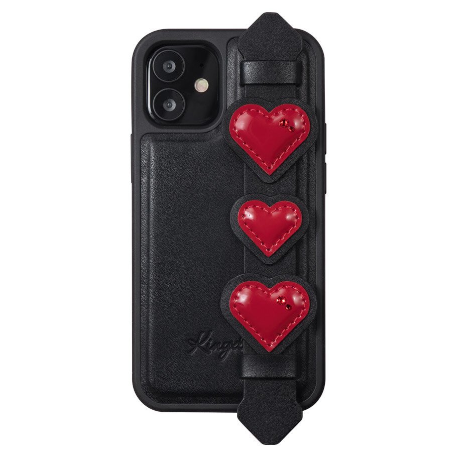 Kingxbar Sweet Series dėklas telefonui dekoruotas originaliais Swarovski kristalais iPhone 12 Pro / iPhone 12 Pro Max juodas