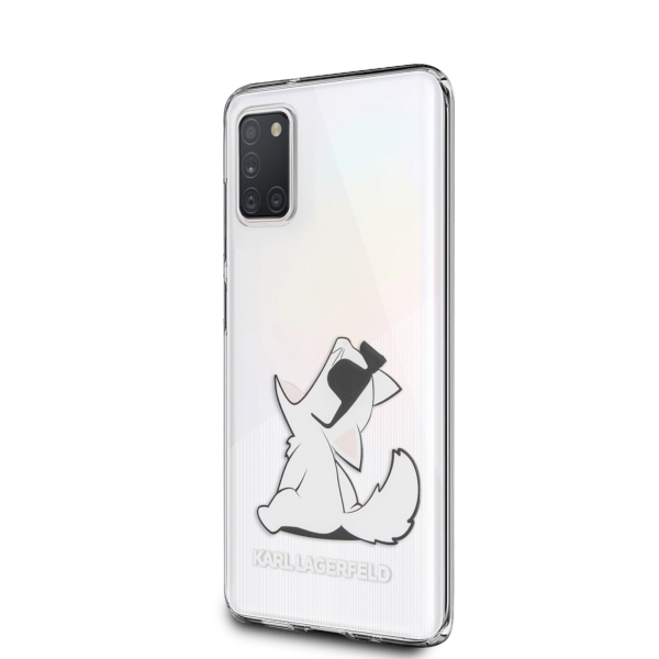 Karl Lagerfeld Choupette Fun dėklas Samsung Galaxy A31 - Skaidrus