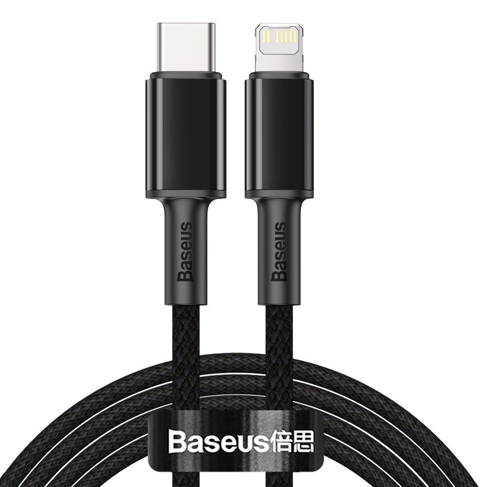Baseus CATLGD-A01 Lightning - USB-C PD 20W 480Mb/s 2m kabelis - juodas