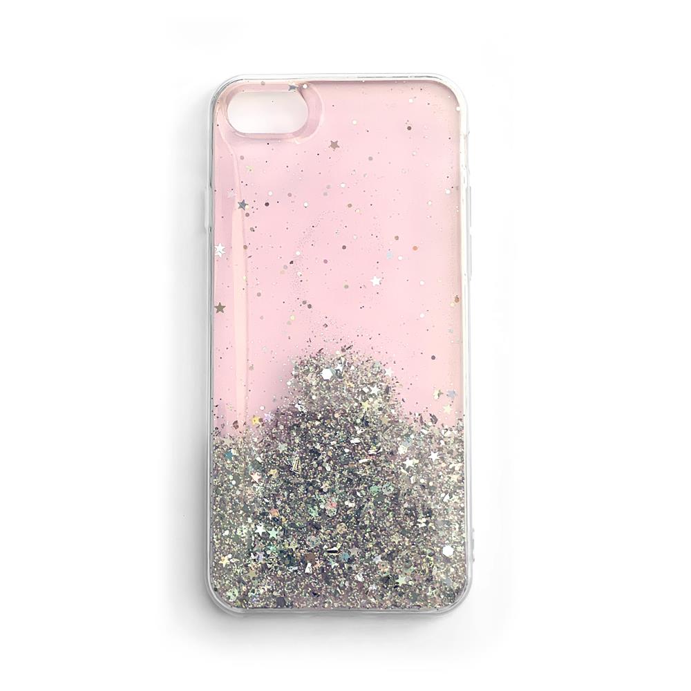 Wozinsky Star Glitter blizgus dėklas Samsung Galaxy S21+ 5G (S21 Plus 5G) rožinė