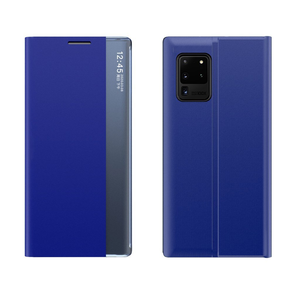 Naujas miego dėklas knygos tipo dėklas su stovo funkcija Samsung Galaxy A72 4G mėlynas