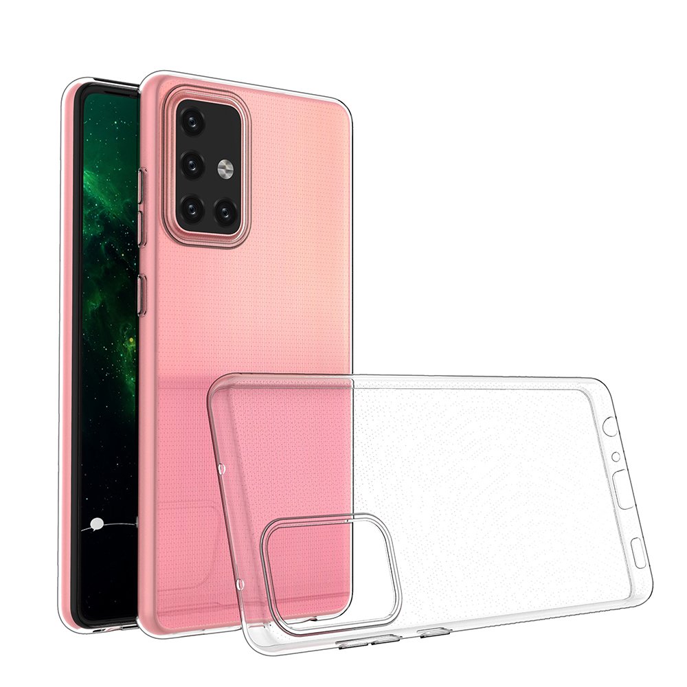 Dėklas telefonui (m) su itin skaidriu 0.5mm Gel TPU dangteliu Samsung Galaxy A72 4G - permatomas