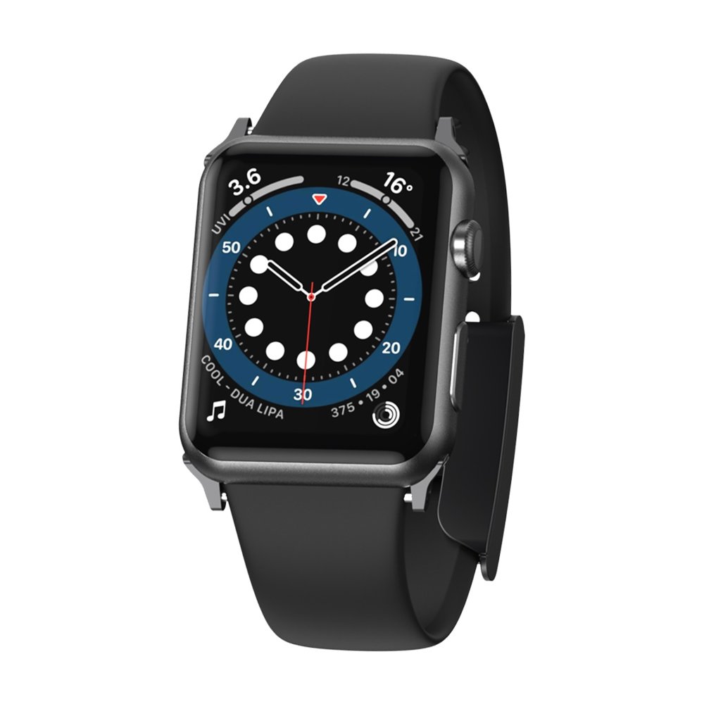 Baseus Slip-Thru dirželis laikrodžiui Apple Watch 3/4/5/6/SE 38mm/40mm juodas (LBWSE-01)