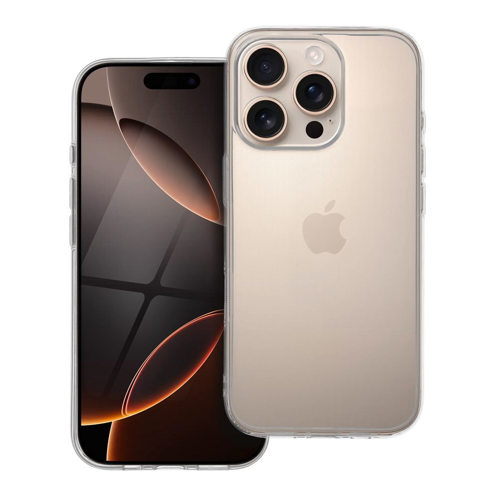 Skaidrus dėklas telefonui 2 mm IPHONE 16 Pro (kameros apsauga) permatomas