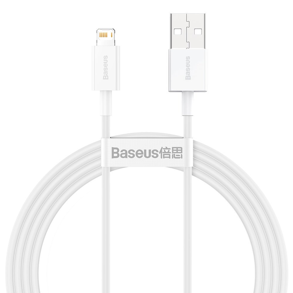 USB kabelis Baseus Superior iš USB į Lightning 2.4A 1.5m baltas CALYS-B02