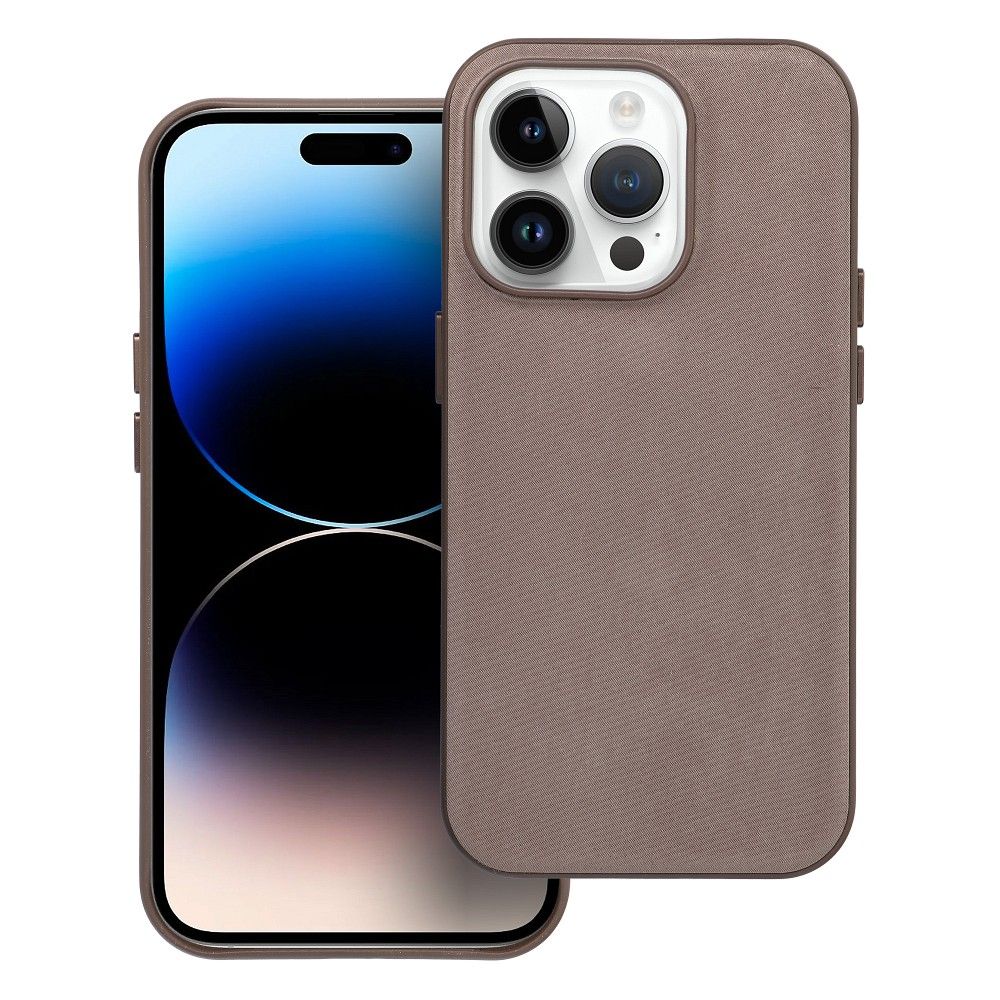WOVEN MAG COVER dėklas telefonui suderinamas su MagSafe IPHONE 14 Pro šviesiai rudas