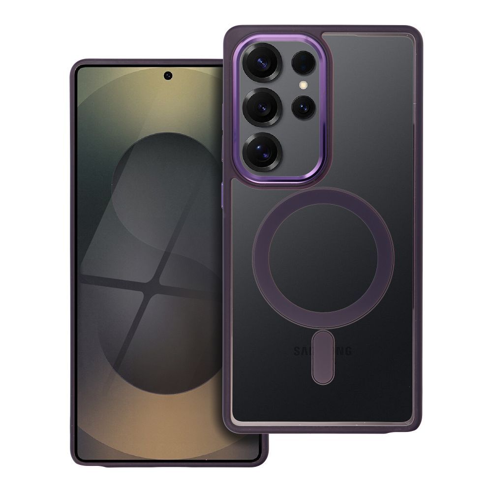 COLOR EDGE MAG COVER dėklas telefonui suderinamas su Magnetiniu SAMSUNG S25 ULTRA giliai violetinė