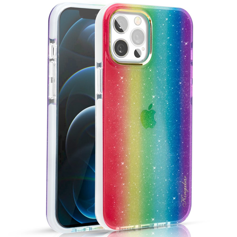 Kingxbar Ombre dėklas galinis dėklas iPhone 12 Pro Max daugiaspalvis