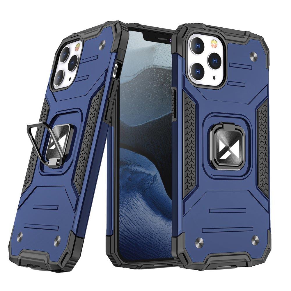 Wozinsky Ring Armor Case stovas tvirtas atsparus dėklas iPhone 13 mėlynas
