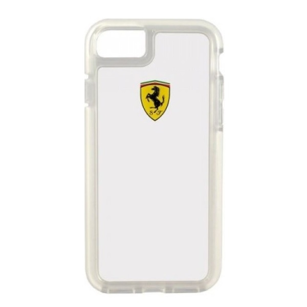 Ferrari kietasis dėklas FEGLHCP7TR iPhone 7/8 SE 2020 / SE 2022 skaidrus atsparus smūgiams