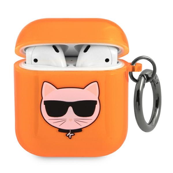 Karl Lagerfeld Choupette AirPods dėklas 1/2 - oranžus