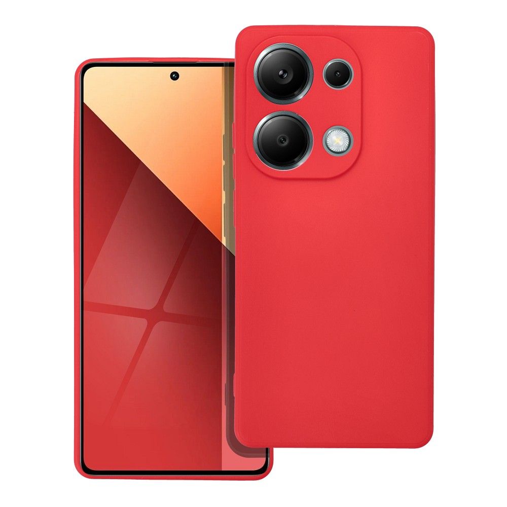 Minkštas dėklas telefonui XIAOMI Redmi Note 13 Pro 4G raudonas
