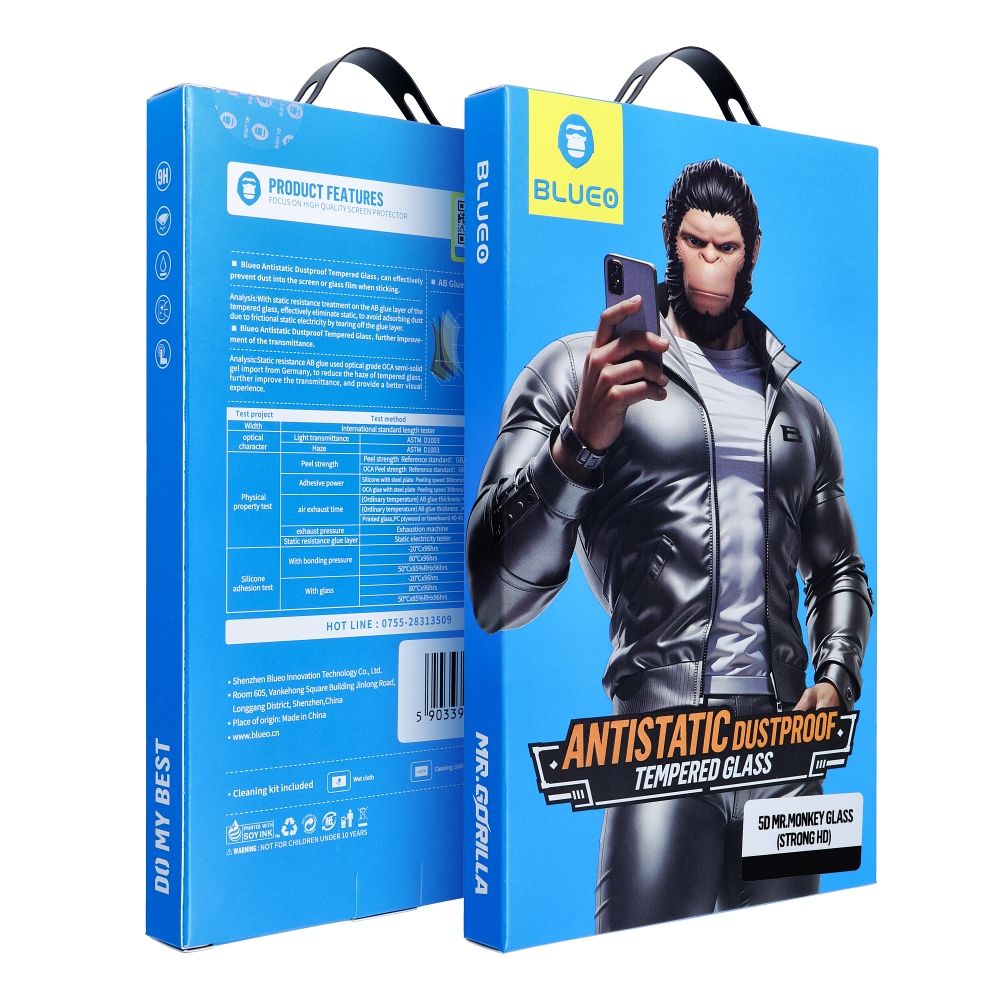 5D Mr. Monkey Apsauginis stiklas Samsung Galaxy A36 5G juodas