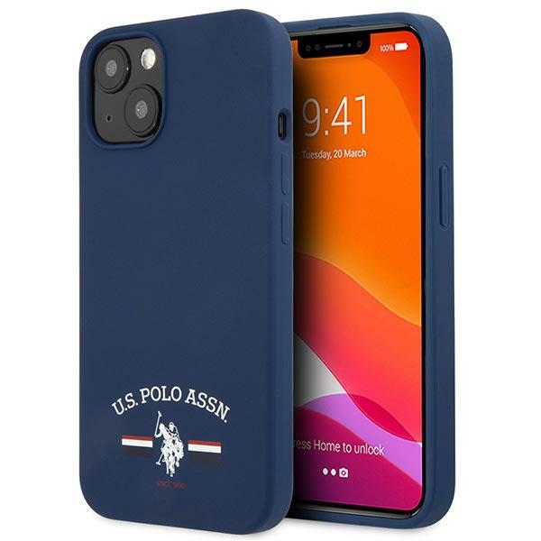 US Polo USHCP13SSFGV iPhone 13 mini 5,4" tamsiai mėlynas/tamsiai mėlynas Silikoninė kolekcija