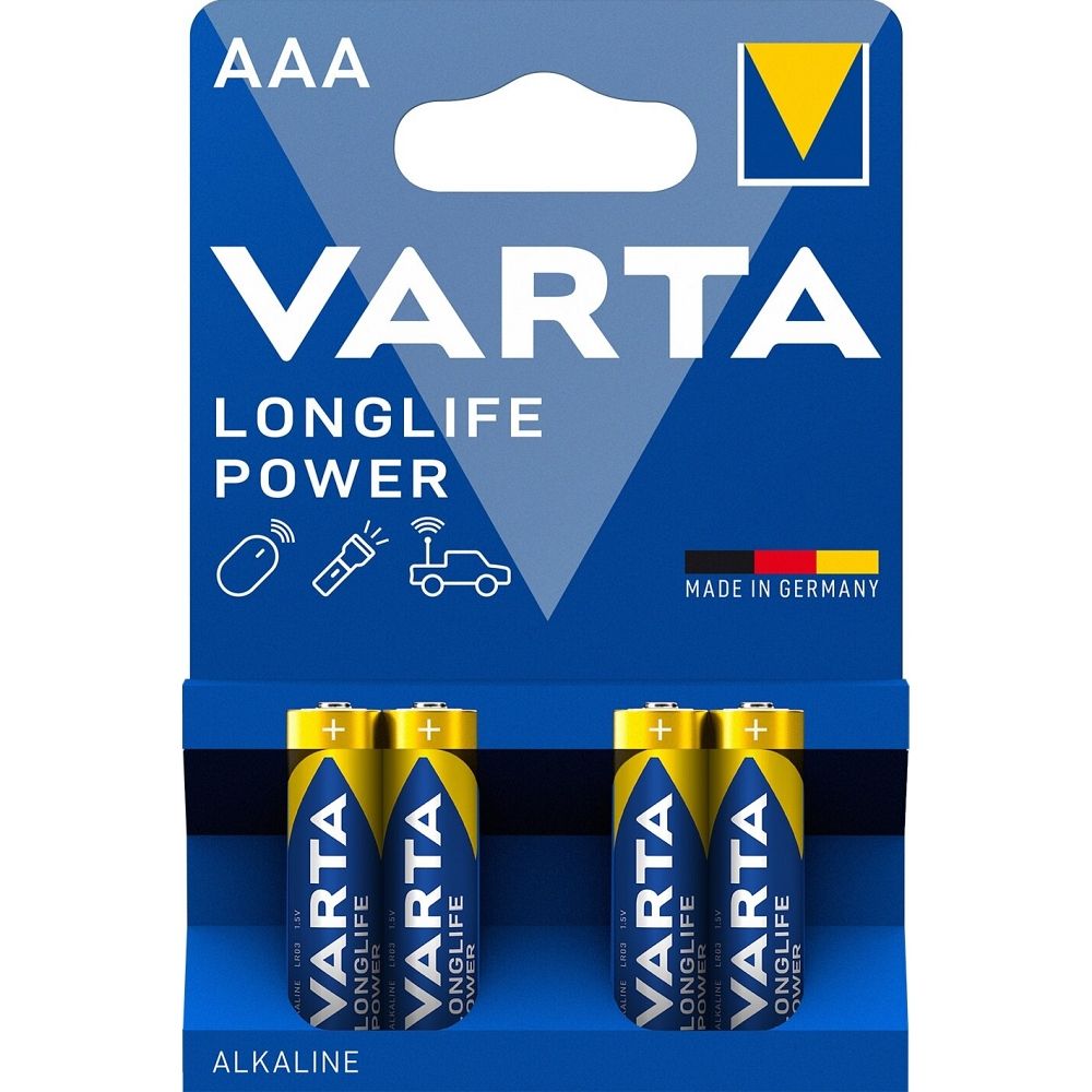 VARTA šarminė baterija R3 (AAA) Longlife Power, 4 vnt.