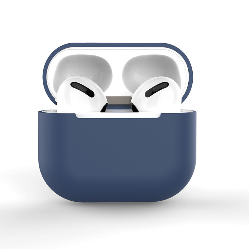 AirPods dėklas silikoninis minkštas ausinėms mėlynas (C)