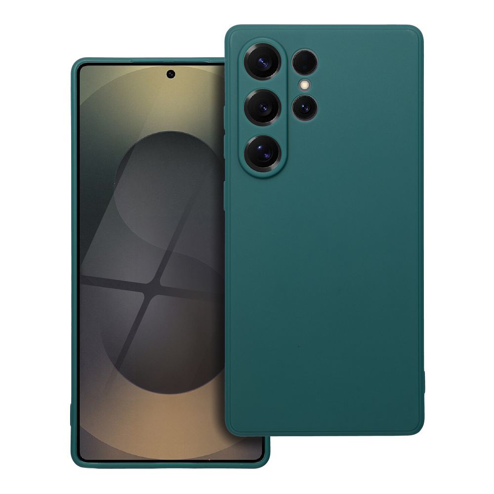 Matinis dėklas telefonui SAMSUNG S25 Ultra tamsiai žalias
