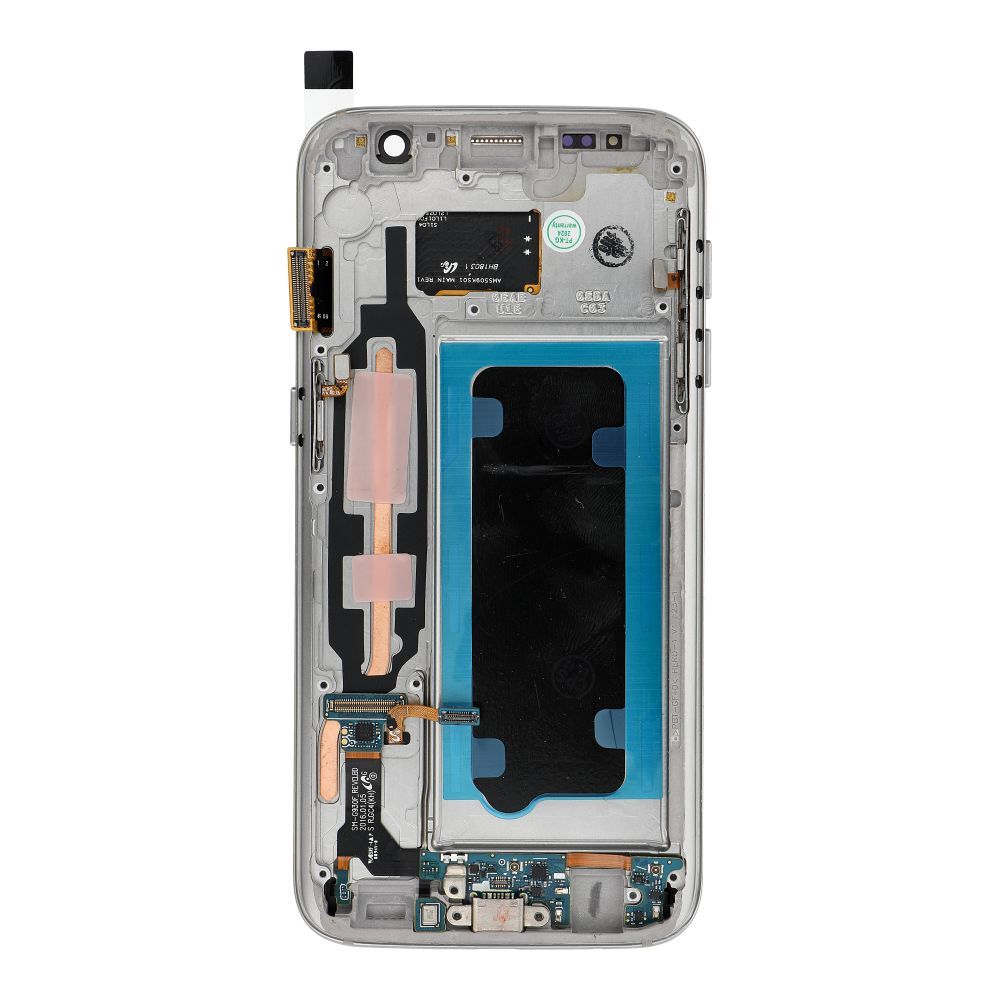 FixCell ekranas LCD SAMSUNG S7 su rėmeliu auksinis (refurb)