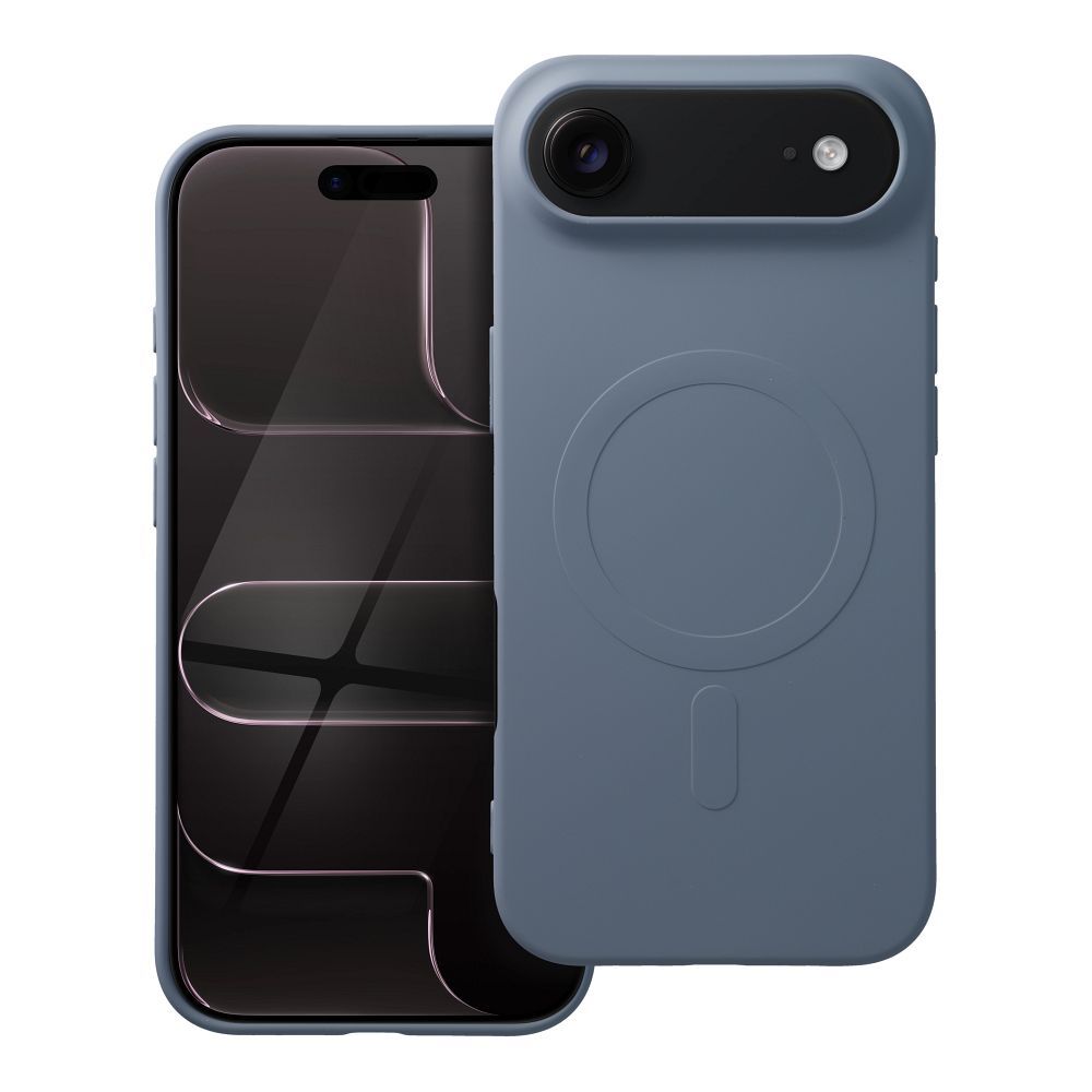 SILICONE MAG DĖKLAS (didelė skylė) suderinamas su MagSafe IPHONE 17 Air šviesiai mėlyna