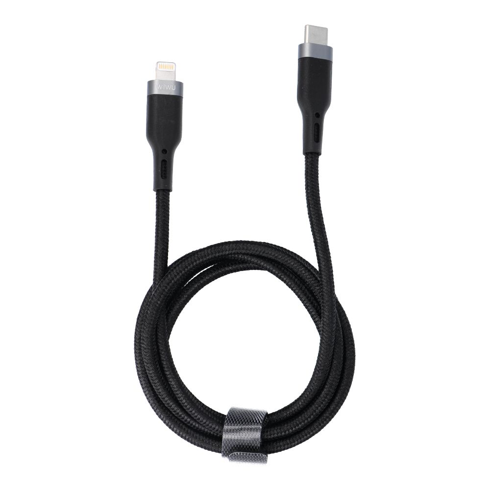 WiWU - Platinum serijos duomenų kabelis Wi-C013 USB C į Lightning 30W 1,2m - juodas