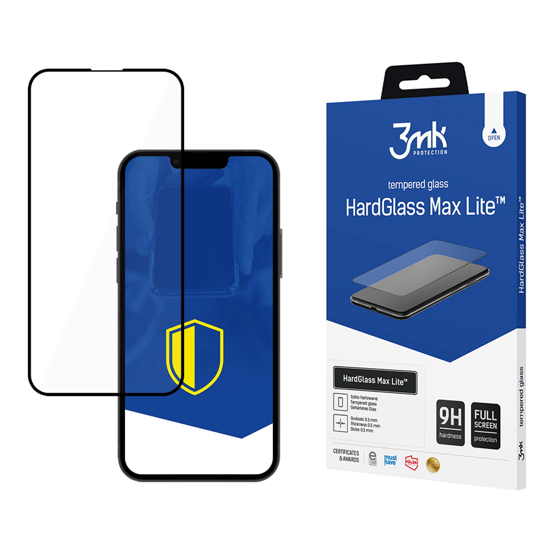 Grūdintas stiklas iPhone 13 Pro Max 9H iš 3mk Kietas stiklas Lite serijos