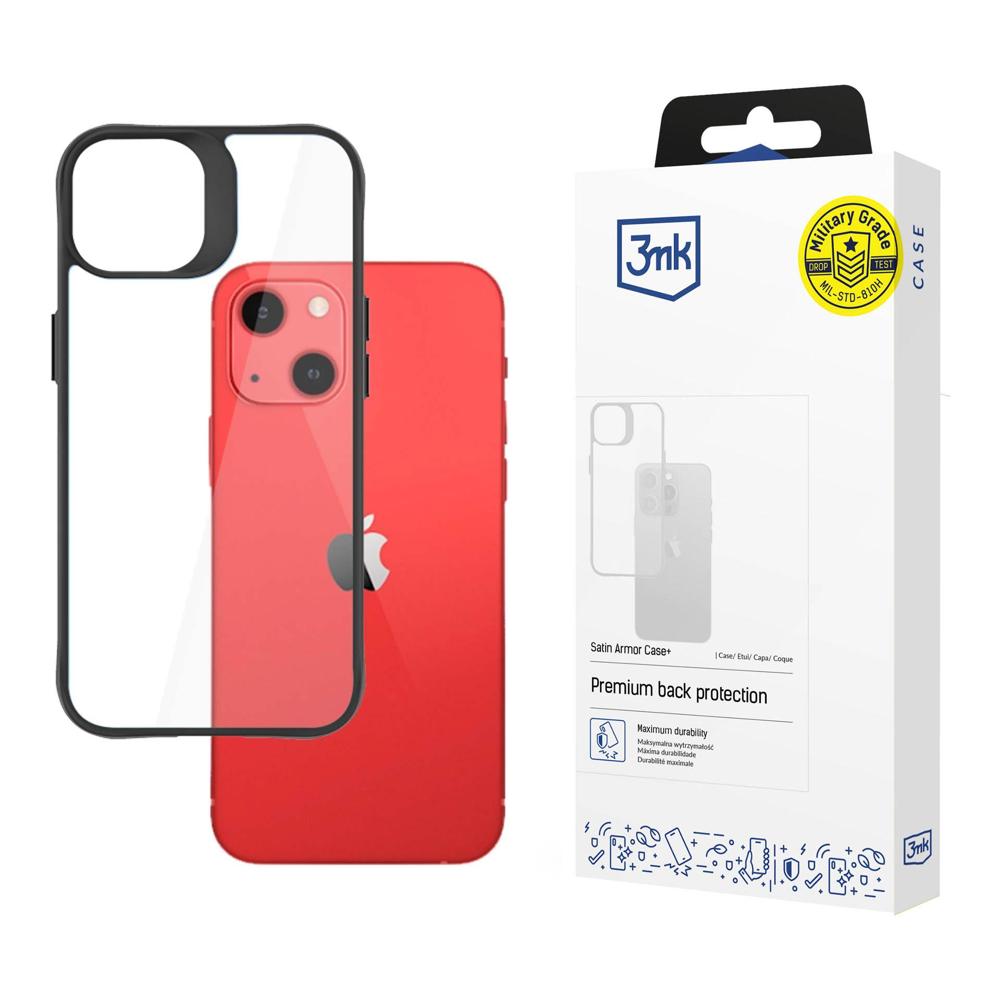 iPhone 13 mini 3mk Satin Armor dėklas+ serija - juodas