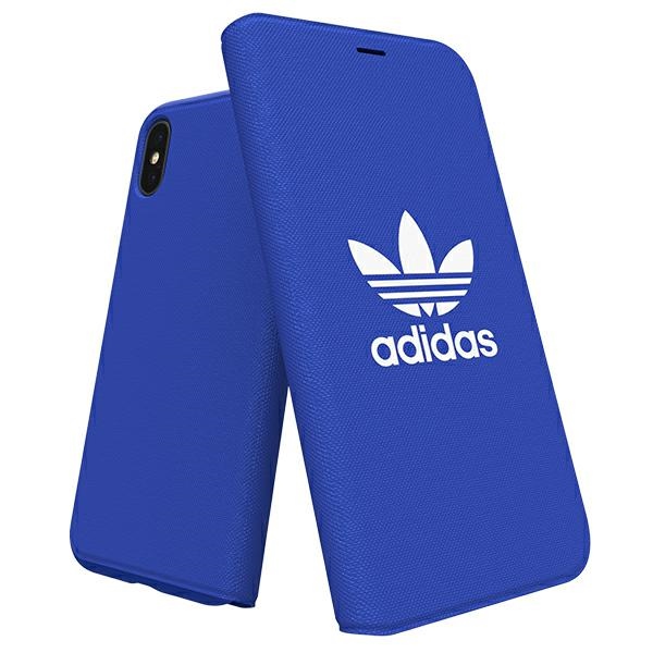 Adidas OR knygos tipo dėklas Canvas dėklas iPhone X/Xs - mėlynas