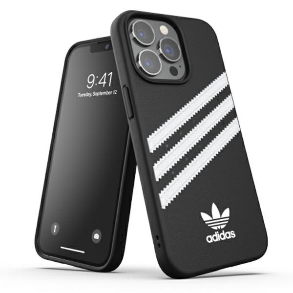 Adidas OR formuotas dėklas PU iPhone 13 Pro / iPhone 13 - juodas ir baltas