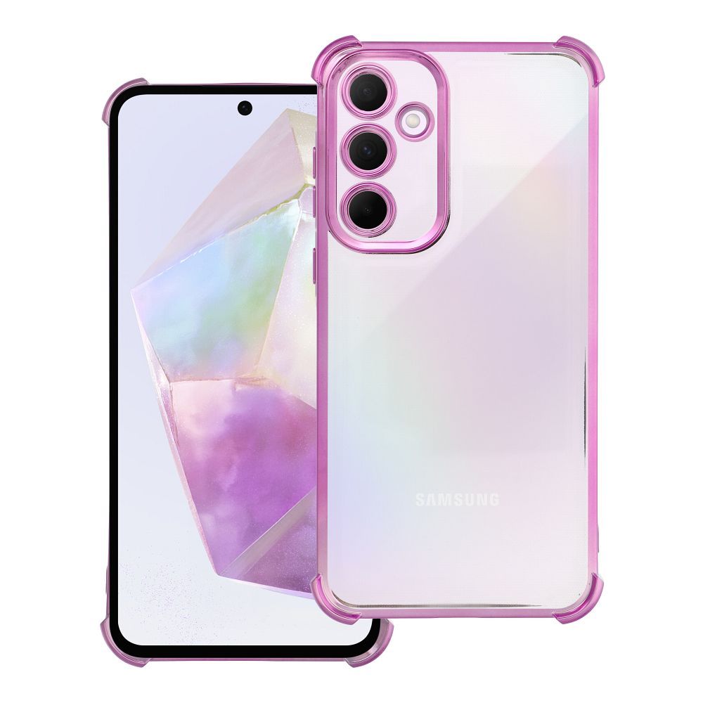 Dėklas ANTISHOCK ELECTRO SAMSUNG A35 rožinis