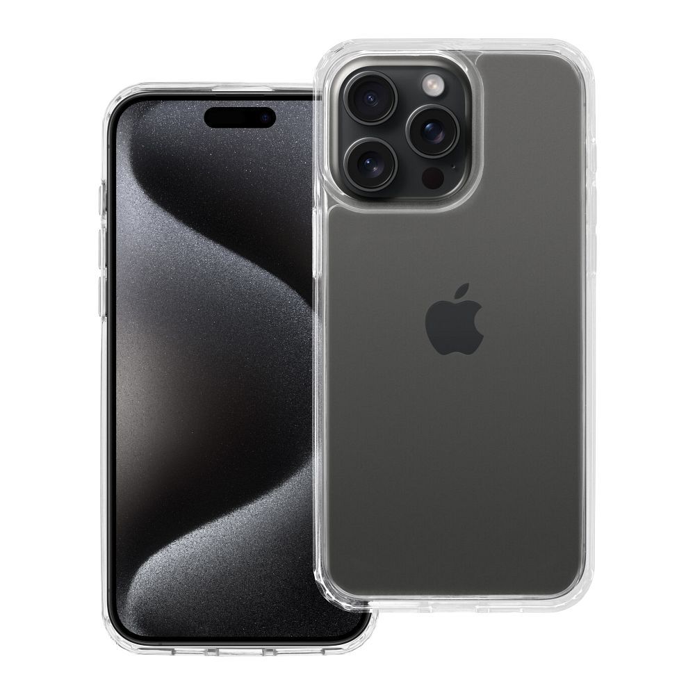 SUPER CLEAR HYBRID dėklas telefonui IPHONE 15 Pro skaidrus
