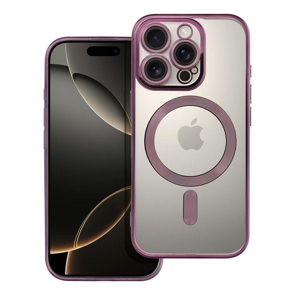 ELECTRO MAG COVER dėklas telefonui suderinamas su Magnetiniu IPHONE 16 Pro violetinis