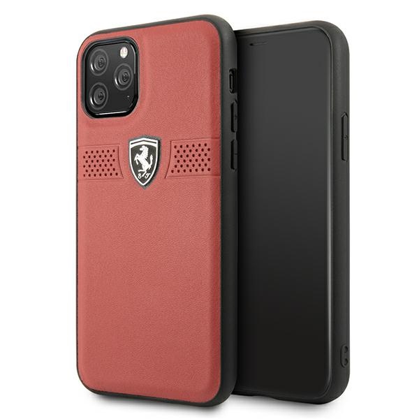 Ferrari FEOBAHCN58RE iPhone 11 Pro 5.8" raudonas/raudonas kietas dėklas Off Track Leather