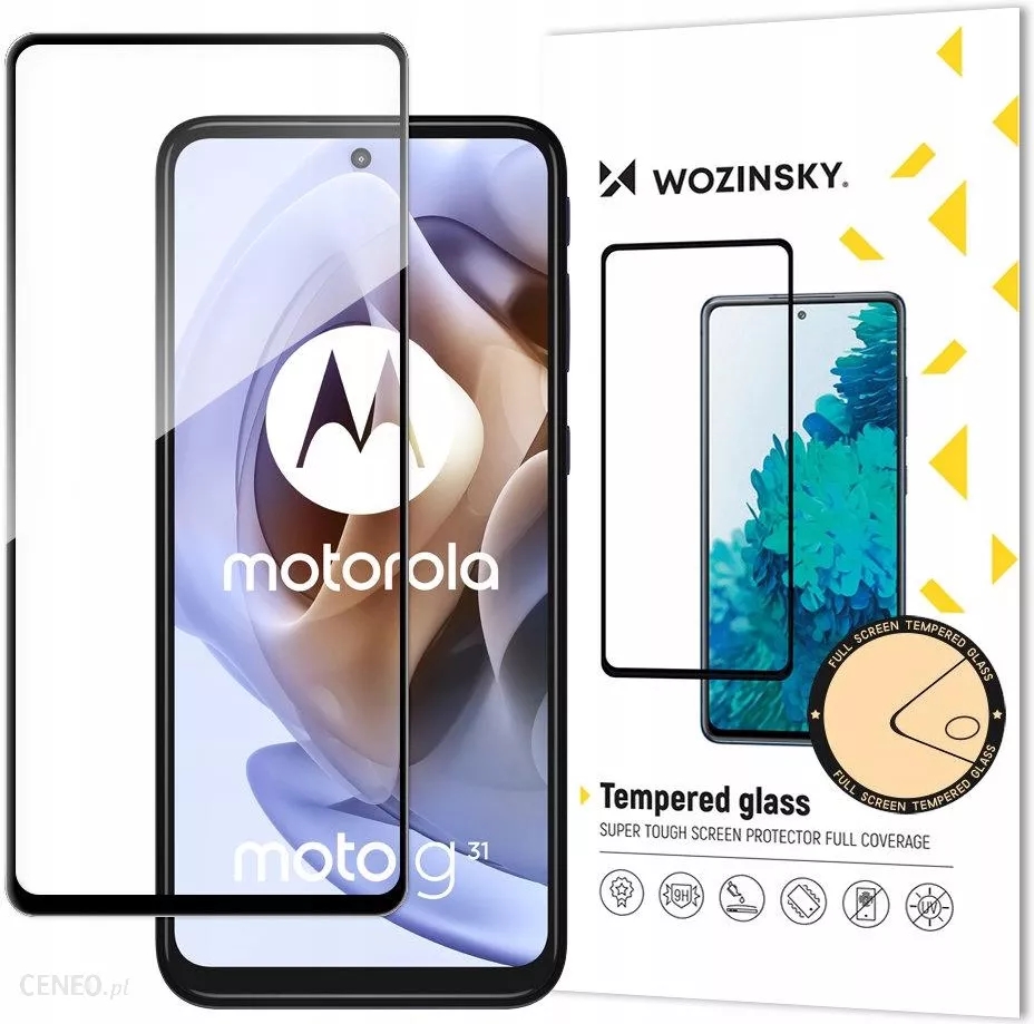 Wozinsky pilno klijavimo Moto G51 pilno ekrano grūdintas stiklas su juodu rėmeliu