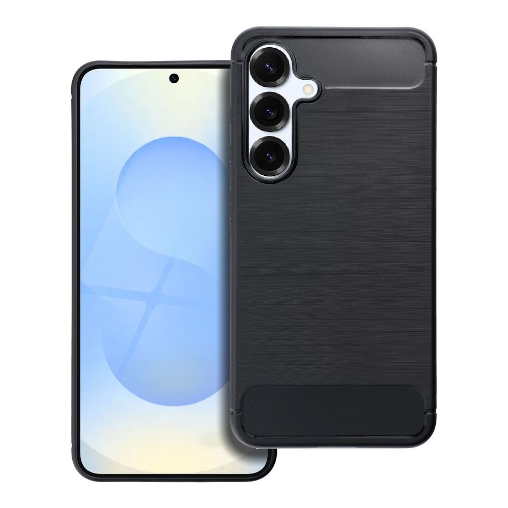 Anglies pluošto dėklas telefonui SAMSUNG S25 - juodas