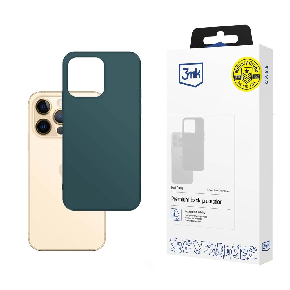 Dėklas iPhone 13 Pro iš 3mk serijos Matt Case - tamsiai žalias