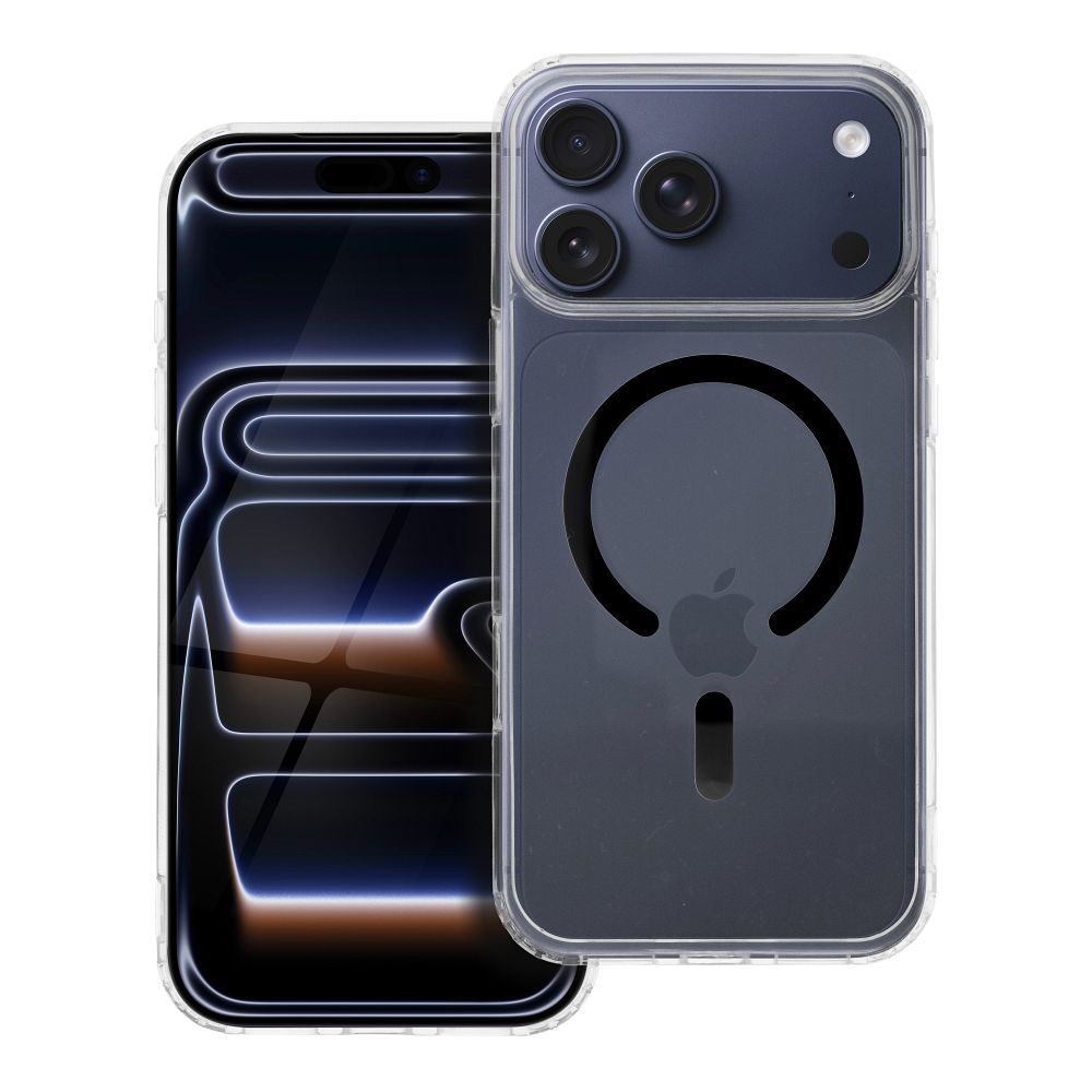 Drop Glue Spalvotas Žiedas Magnetinis Dėklas suderinamas su MagSafe IPHONE 17 Pro Max juoda