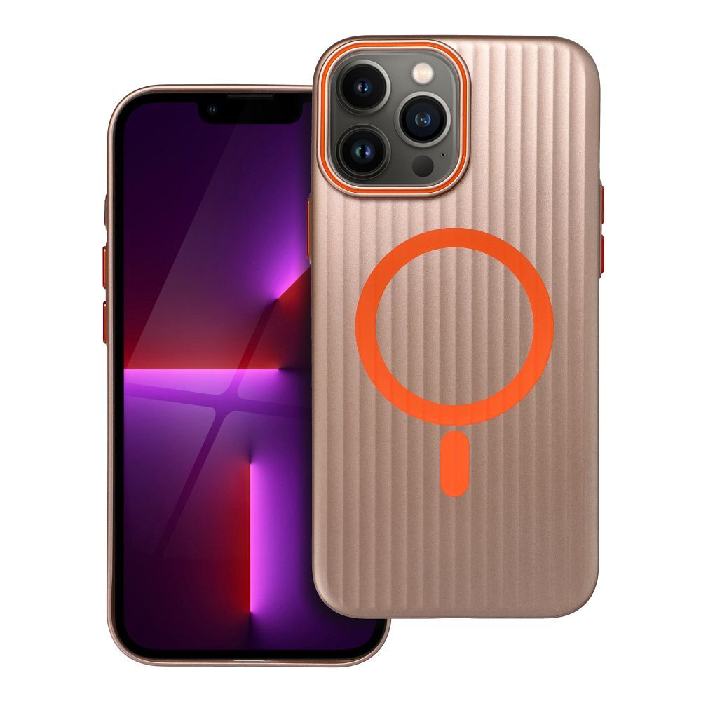 Dėklas SIMPLY, suderinamas su MagSafe, skirtas iPhone 13 Pro Max, titano smėlio spalvos