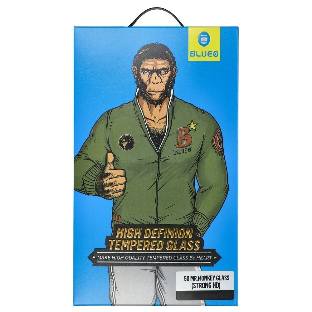 5D Mr. Monkey Stiklas - Apple iPhone 14 Plus - juodas (Tvirtas HD)