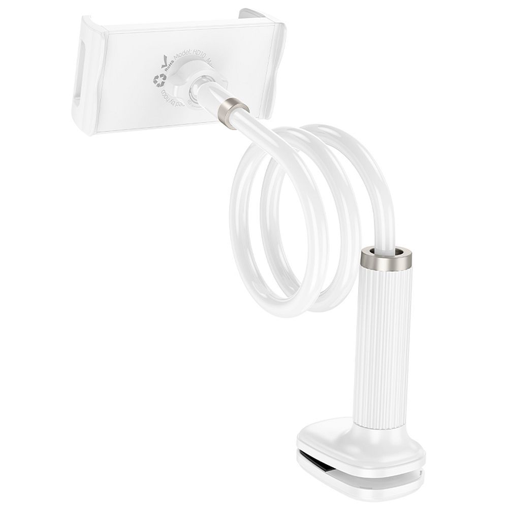 HOCO reguliuojamas stalo laikiklis su spaustuku HD10 baltas