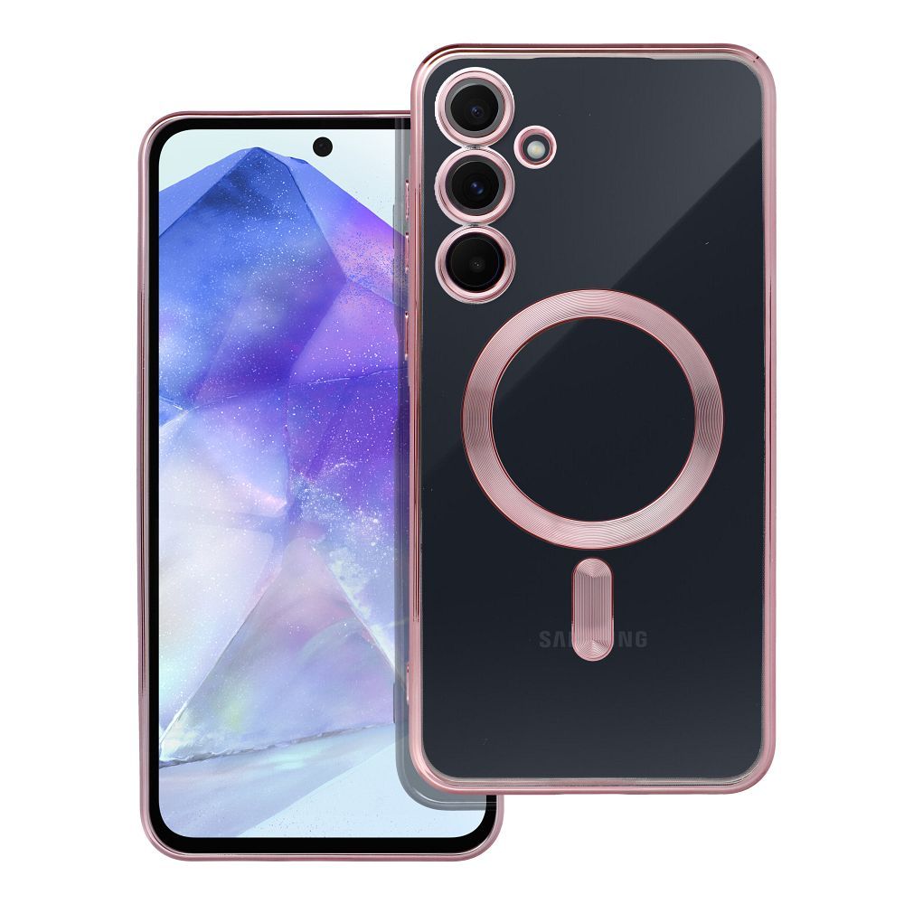 Dėklas telefonui SAMSUNG A55 rožinės aukso spalvos