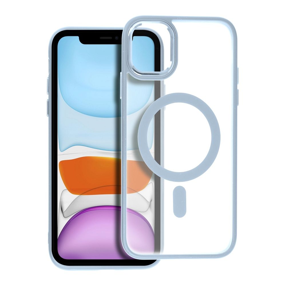 MATTE MAG COVER dėklas telefonui, suderinamas su MagSafe, IPHONE 11 mėlynas