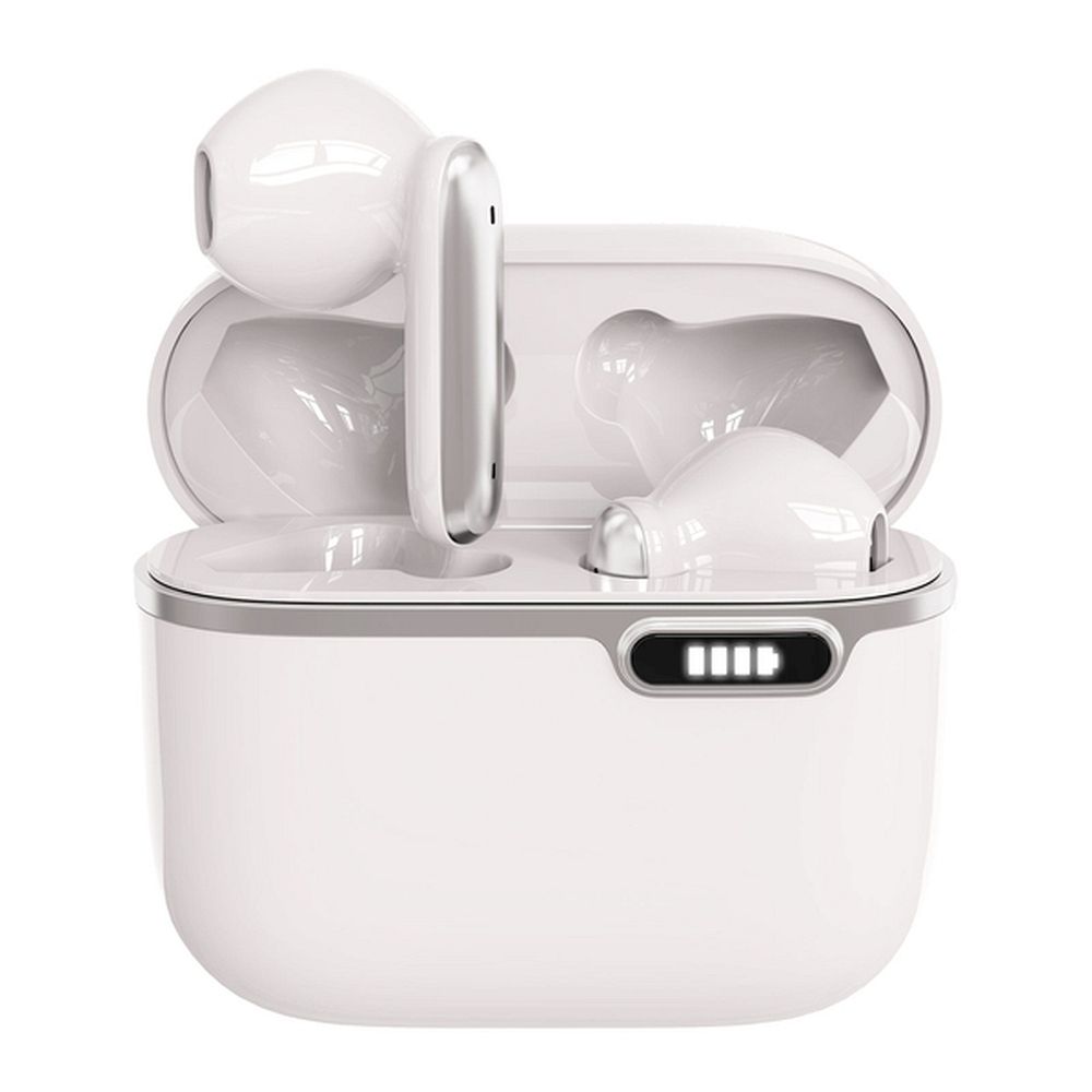 ART belaidės ausinės Bluetooth TWS + docking stotis Type C AP-TW-B4W balta