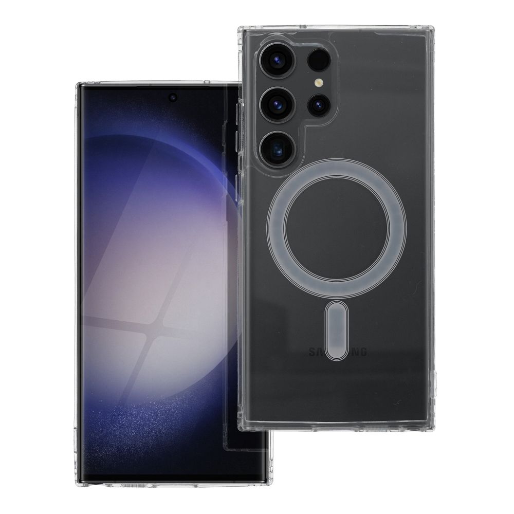 CLEAR MAG COVER dėklas, suderinamas su MagSafe, skirtas SAMSUNG S23 Ultra, skaidrus