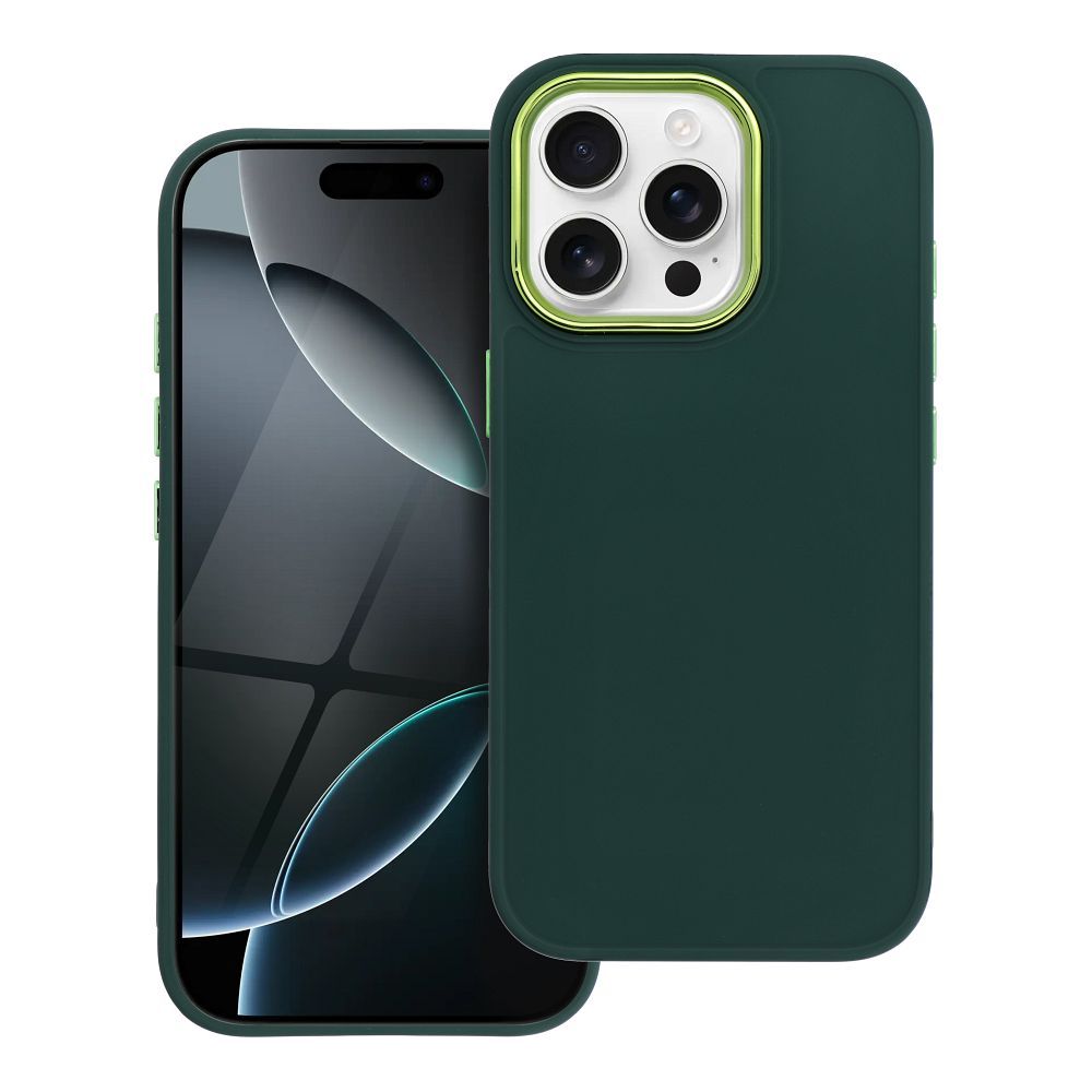 FRAME dėklas telefonui IPHONE 16 Pro žalias