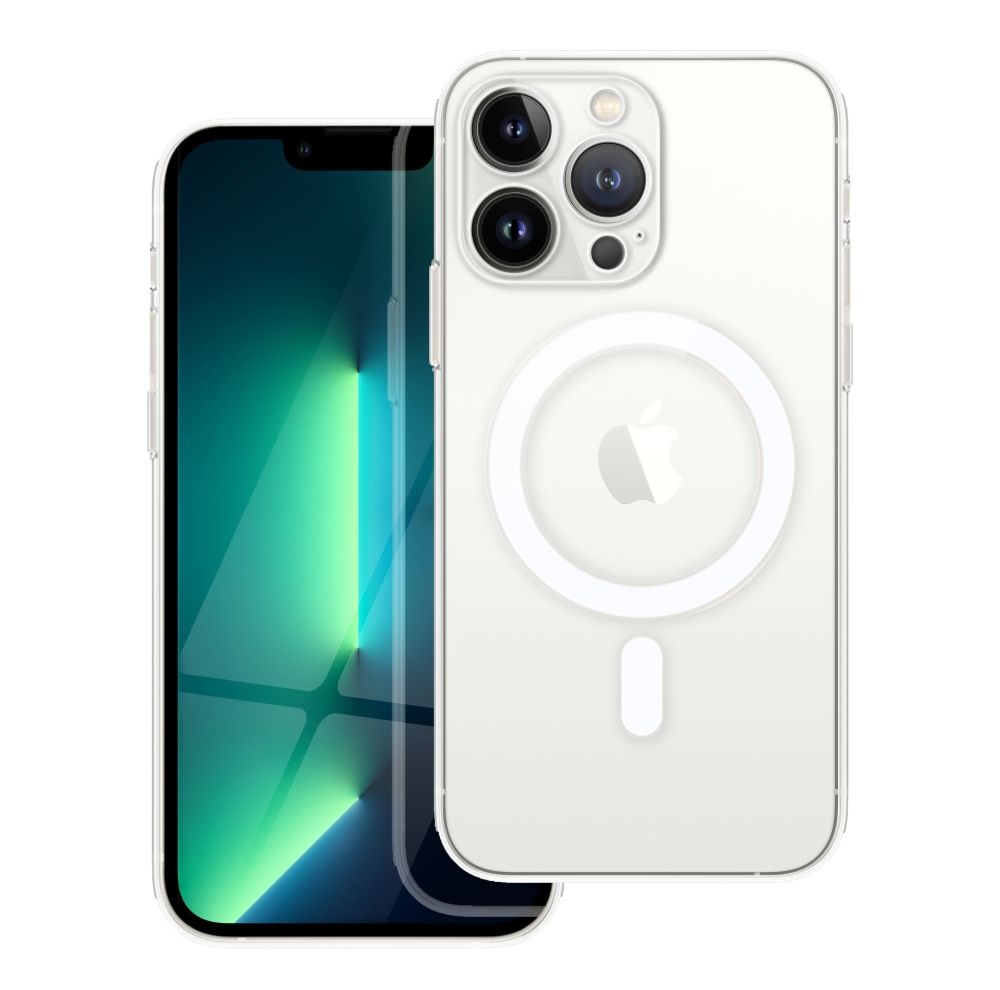 CLEAR MAG COVER magnetinis dėklas telefonui su kameros apsauga, suderinamas su MagSafe, skirtas IPHONE 13 Pro, skaidrus