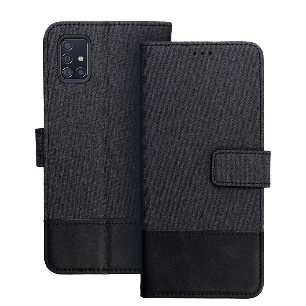 GOMMA knygos tipo dėklas telefonui SAMSUNG A51 juodas