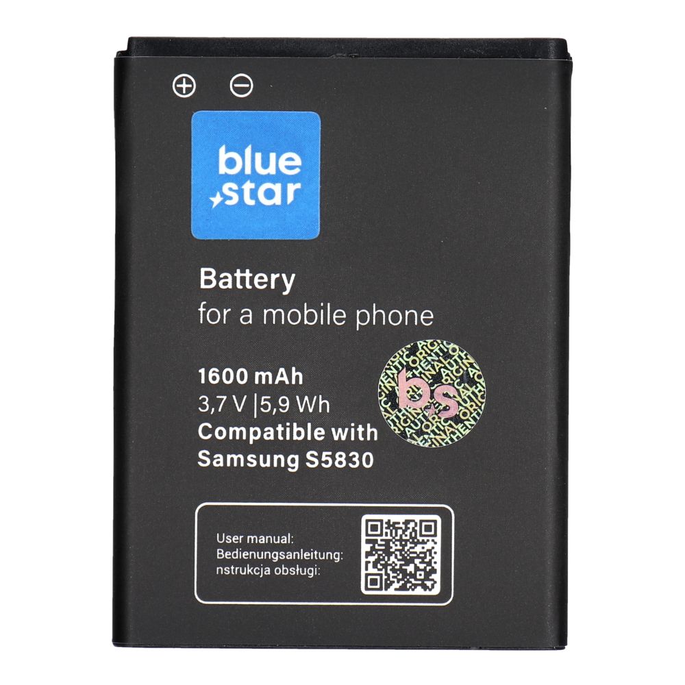 Baterija Samsung S5830 Galaxy Ace / Galaxy Gio S5670 1600 mAh Blue Star Premium