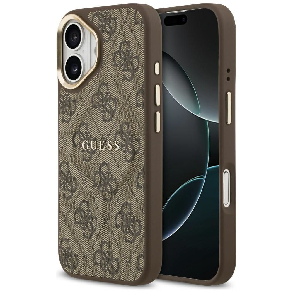 GUESS dėklas IPHONE 17 suderinamas su MagSafe GUHMP17SP4MSEGCW (PU 4G su klasikiniu) rudas