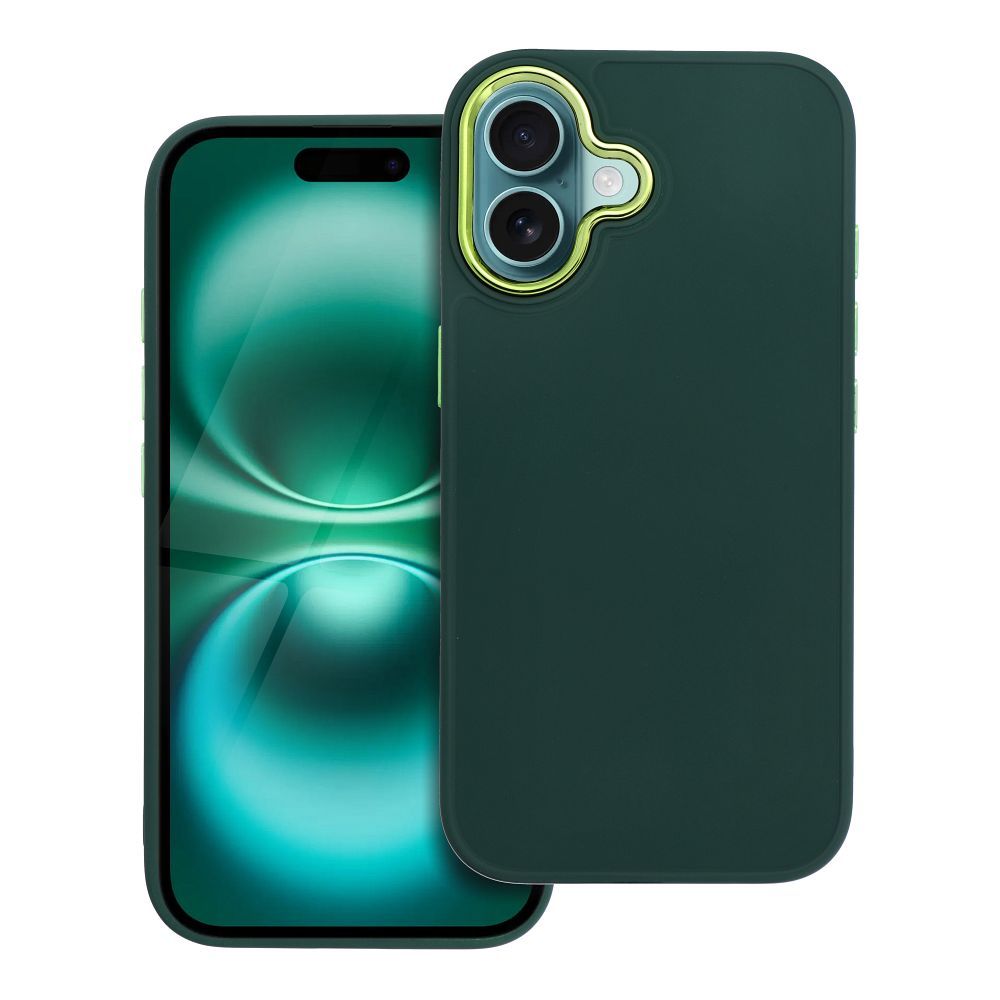 FRAME dėklas telefonui IPHONE 16 žalias