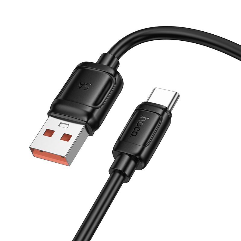 Kabelis USB A į USB C Hoco PD 5A 100W 1 m X115 juodas